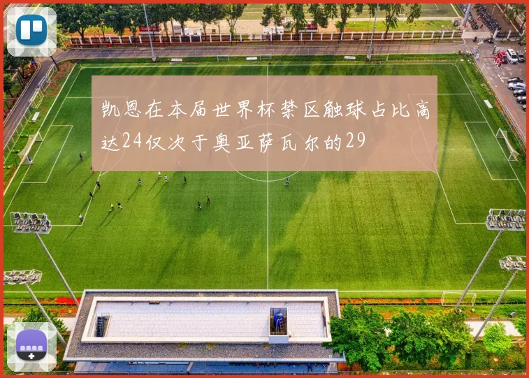 凯恩在本届世界杯禁区触球占比高达24仅次于奥亚萨瓦尔的29